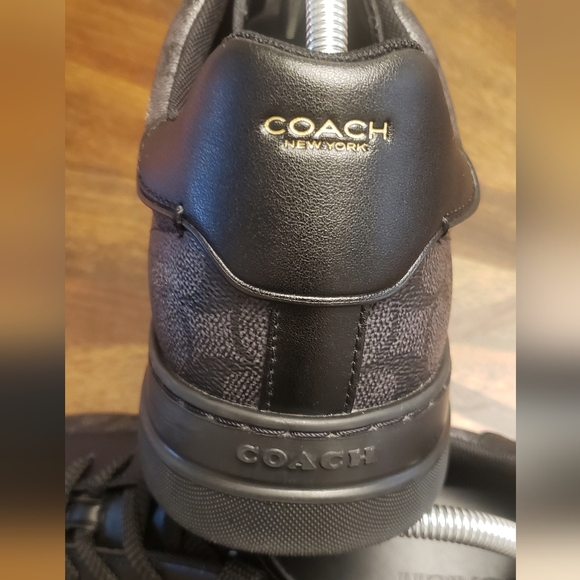 Coach High Line Signature Sneakers - Graphite/Black, M US 13D, Leather - Picture 9 of 15